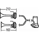 HELLA 3PB 003 001-651 Fanfare Rot CA10 12V