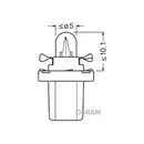 OSRAM 2721MF Glühlampe Sockel 1,2W 12V
