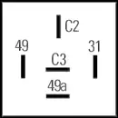 HELLA 4DN 009 492-101 Relais, Blinkgeber, 12V