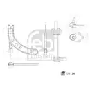 Lenker Radaufhängung Febi Bilstein 177134 für Audi für Seat für Skoda für VW
