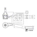 Spurstangenkopf Febi Bilstein 178509 für Citroën Vorderachse Links