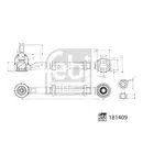 Lenker Radaufhängung Febi Bilstein 181409 für Toyota für Lexus Hinterachse Links