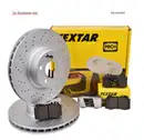 Textar Bremsenset Bremsscheiben 282 mm voll Bremsbeläge hinten Touran 1T A3 8P